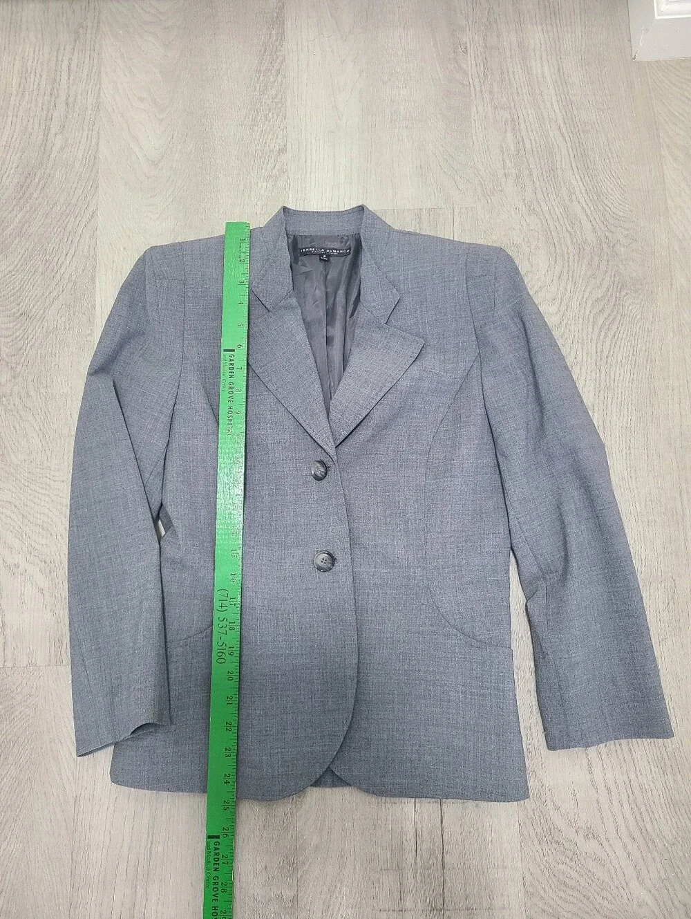Women's Tailored Grey Blazer - Classic Two-Button Jacket
